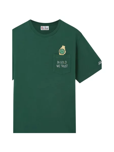 Tricou Mc2 Saint Barth cu broderie verde