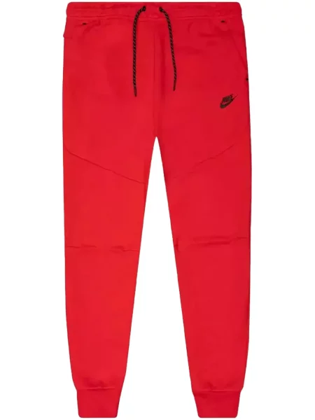 Fleecové běžecké kraťasy Nike s vázáním červené