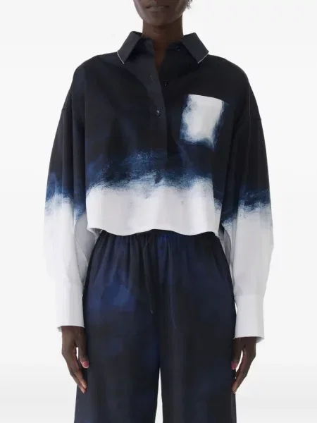 Cămașă Jason Wu Collection cu imagine albastru