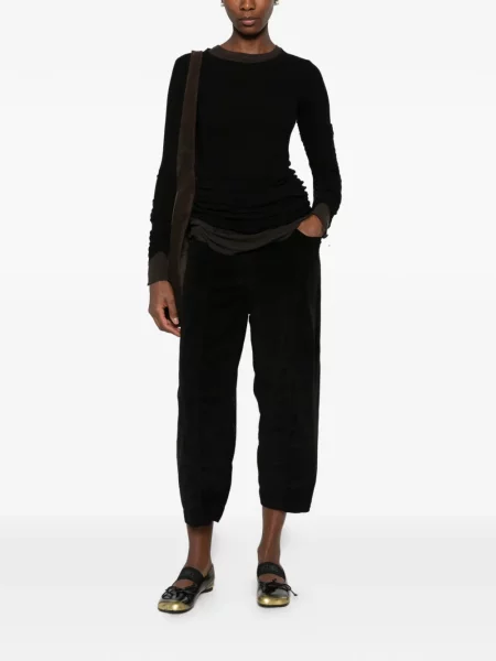 Pantaloni Masnada de catifea cord negru