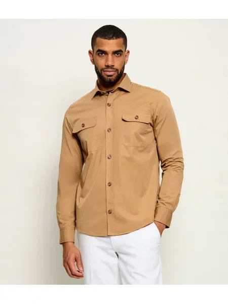 BOSS BLACK Cămașă | casual fit bej