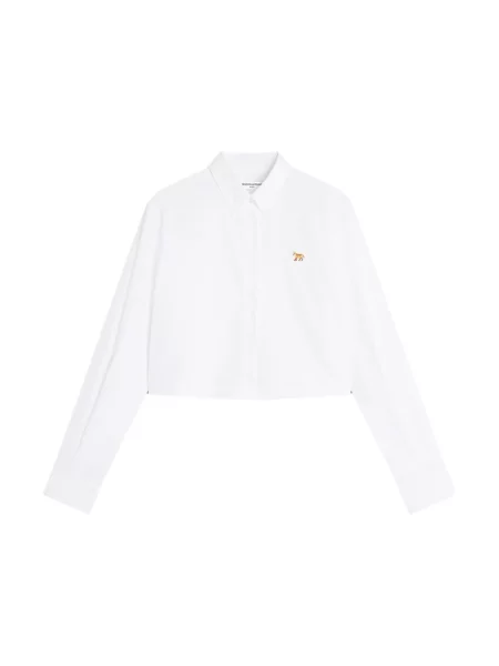 Koszula Maison Kitsune popelinowa biała