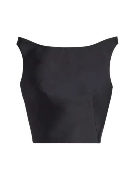 Top Jil Sander bez rękawów czarny