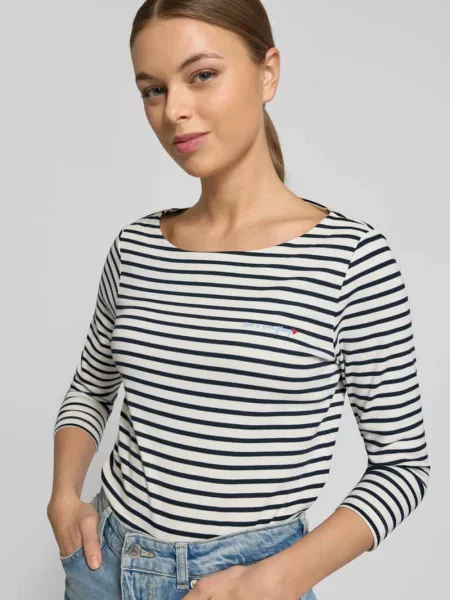 Bluzka z rękawem o dł. o kroju regular fit z mieszanki bawełny Tom Tailor
