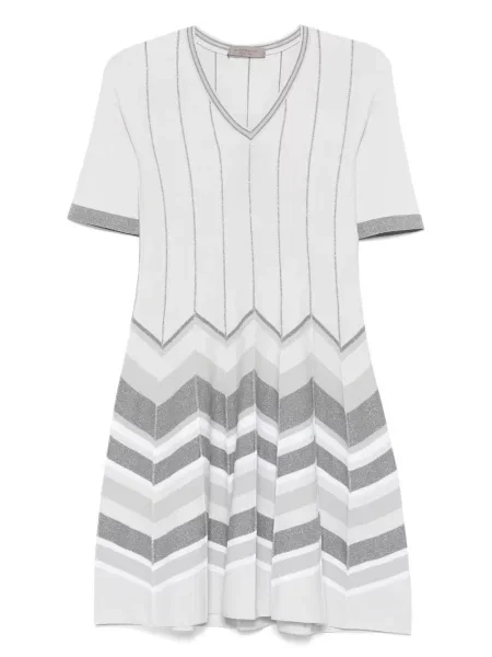 Rochie mini D.exterior tricotate de costum gri