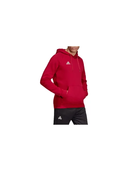 Hanorac cu glugă Adidas cu glugă maro