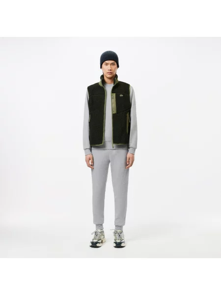Lacoste Bluza Z Polaru Szczotkowanego szara