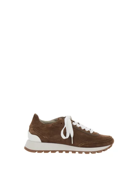 Sneakersy Brunello Cucinelli zamszowe brązowe