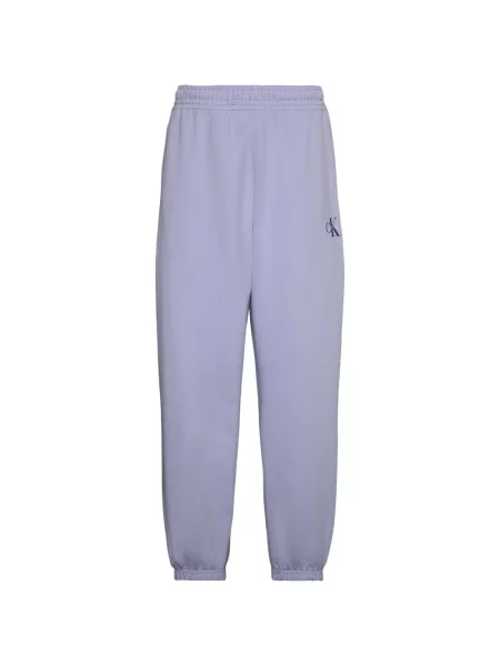 Pantaloni Calvin Klein alergare cu autograf violet