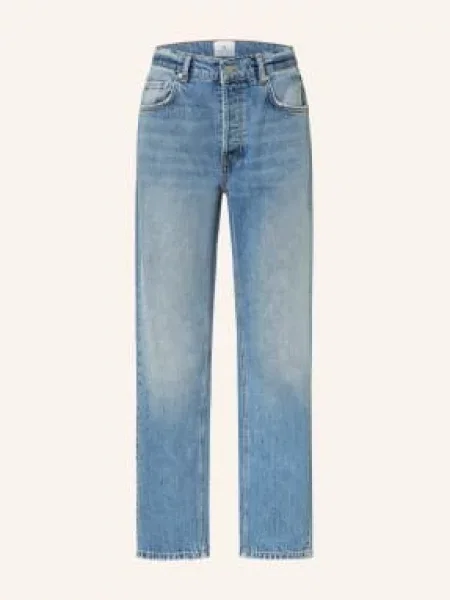 Anine Bing Rovné Džíny Kate tidal blue washed blue modré