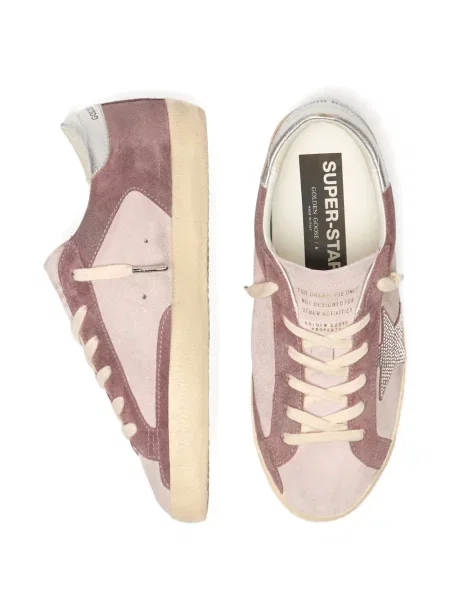Sneakers Golden Goose σουέντ με πετραδάκια ροζ