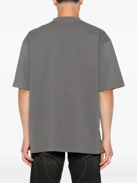 Tricou Balenciaga cu broderie gri