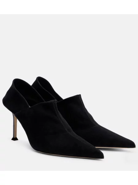 Pantofi cu toc Christen din piele de căprioară negru