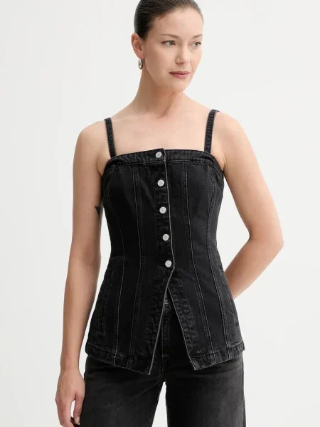 Top iz jeansa Levi's črna