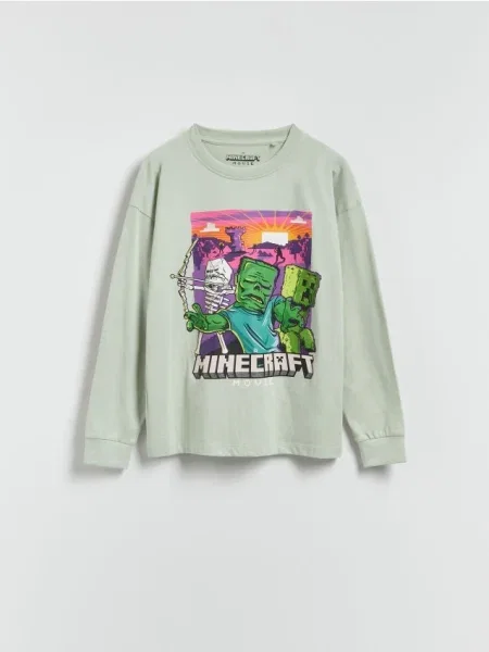 Reserved Longsleeve Minecraft jasnozielony