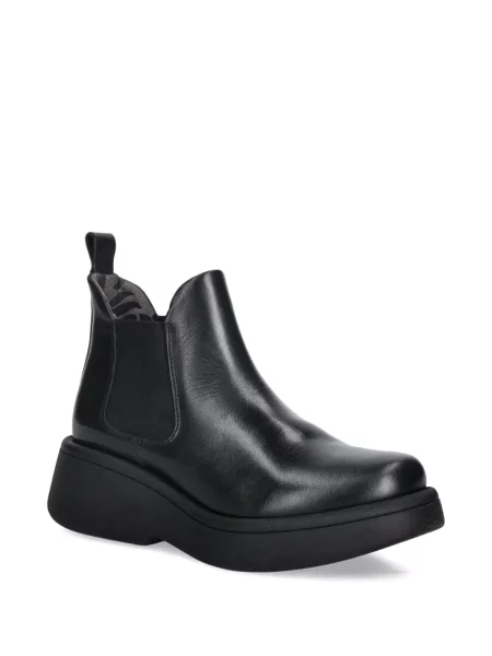 Botine chelsea Fly London cu autograf negru