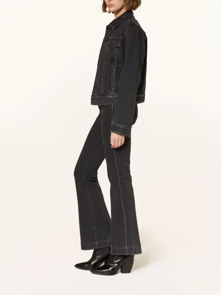 7 For All Mankind Dżinsy Bootcut Dojo Tailorless Z Nitami grau