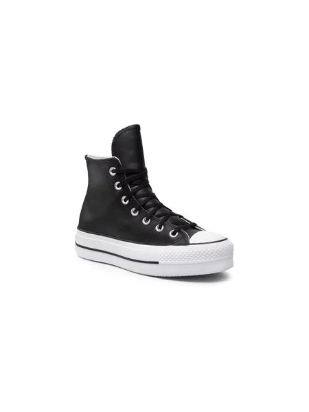 CONVERSE Členkové tenisky CHUCK TAYLOR ALL STAR LIFT CLEAN HI' čierna