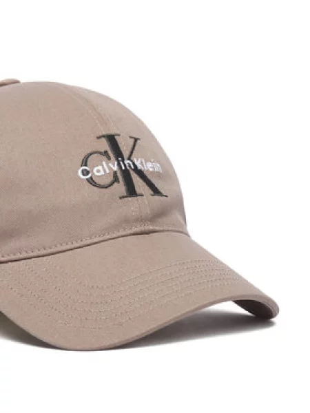 Calvin Klein Baseball sapka Monologo Embroidery Baseball Cap Bézs fehér