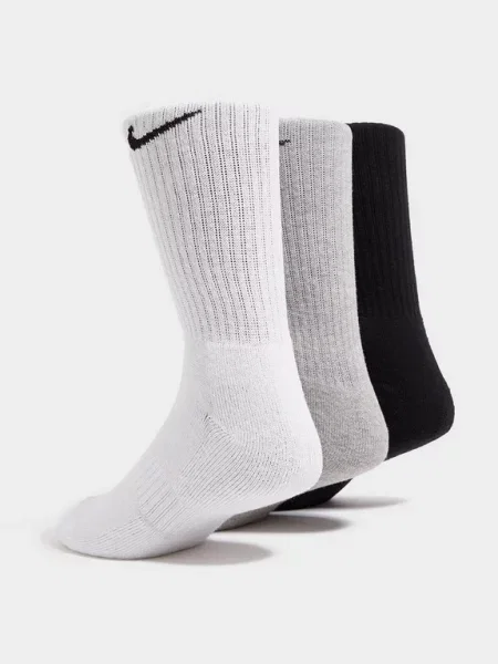 NIKE Sportovní ponožky Everyday šedý melír / černá bílá
