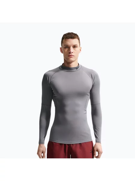 Longsleeve treningowy Nike Pro Dri-Fit Mock-Neck smoke grey/black czarna