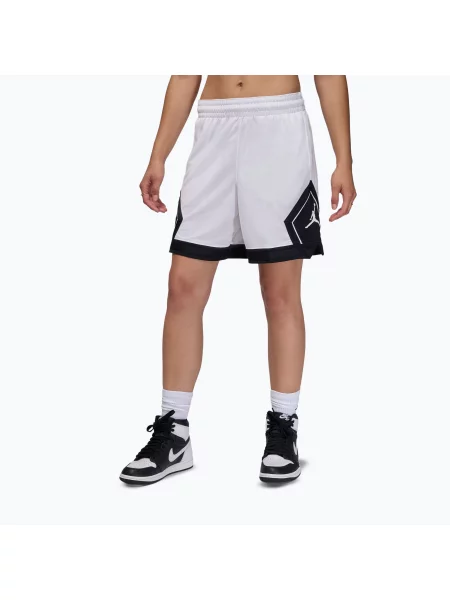 Pantaloni scurți de baschet pentru femei Nike Jordan Sport Diamond 4" white/black/black/white alb