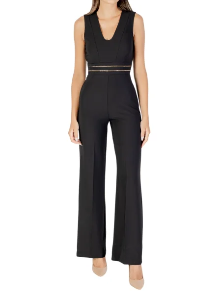 Dlouhý overal Rinascimento s výstřihem do v černý