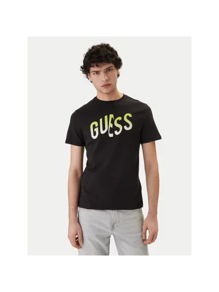 Guess T-Shirt μαύρο