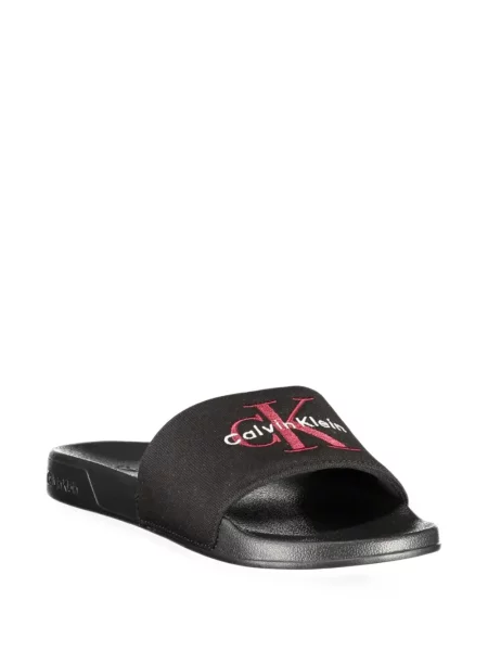Papuci Calvin Klein cu imagine negru