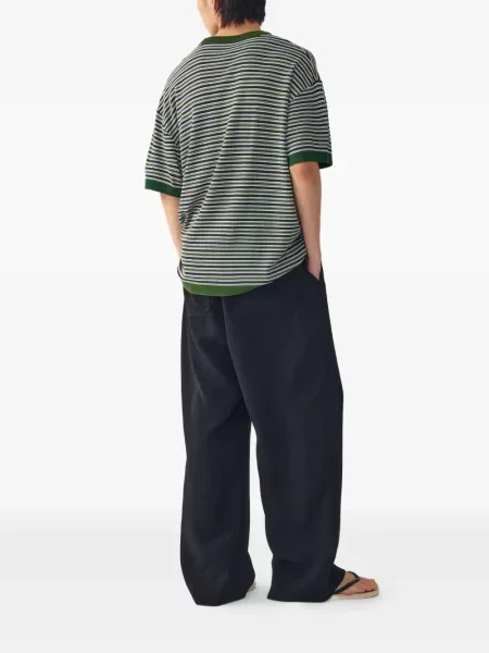 Tricou Tomboy cu dungi verde