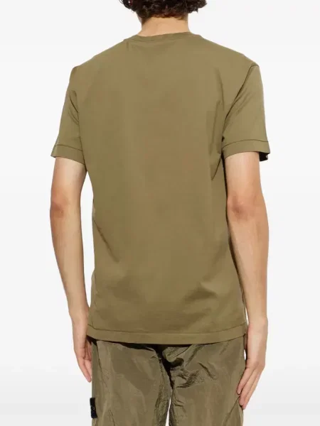 Tricou Stone Island din jerseu cu strasuri verde