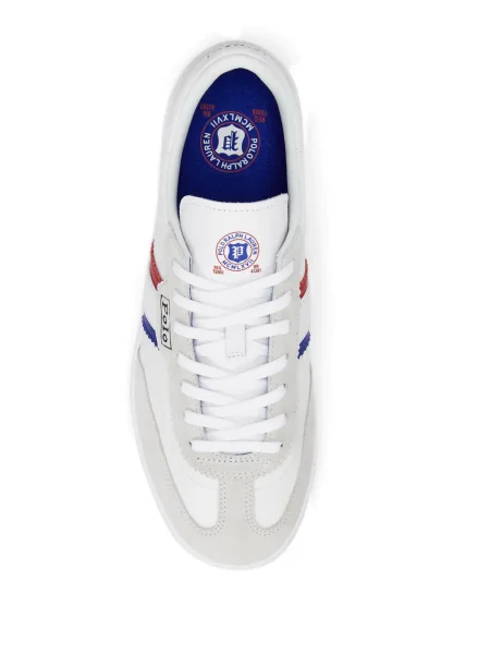 Πλεκτή μακρύς φόρεμα σε στυλ πουκάμισου Polo Ralph Lauren με halter λαιμόκοψη λευκό