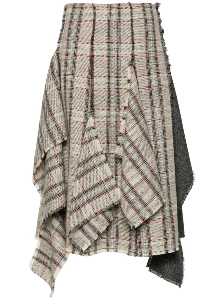 Fustă midi Durazzi Milano până la genunchi gri