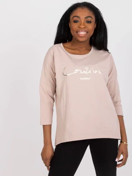 Bluză Fashionhunters casual bej