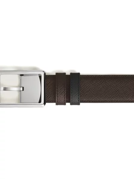 Кожаный колан Montblanc с катарама обратими черно