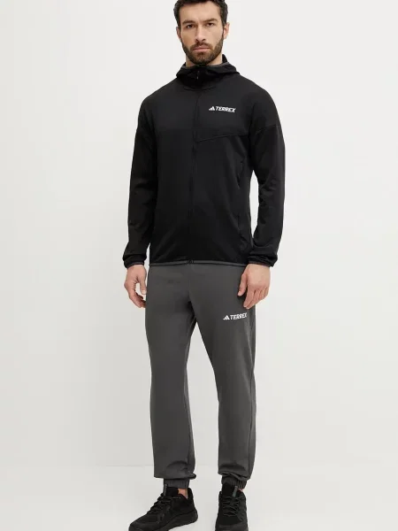 Polar z kapturem Adidas Terrex Xperior Climawarm S czarny