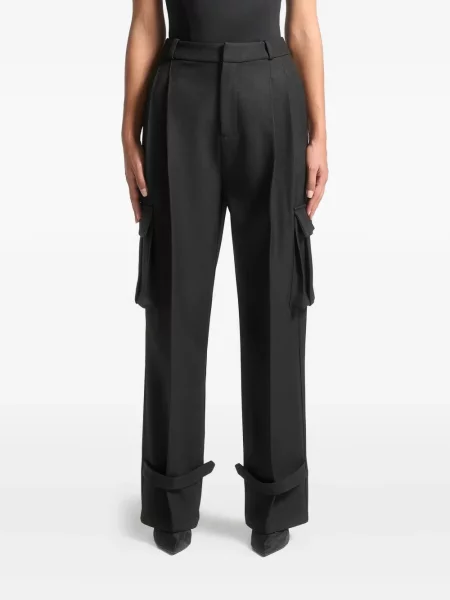 Pantaloni cargo Manière De Voir plisate negru