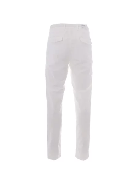 Pantaloni Eleventy de catifea cord alb