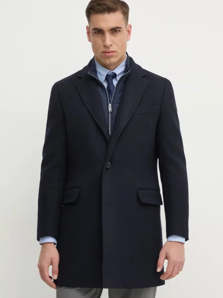 Vuneni kaput Hackett London tamno za prijelazno razdoblje plava