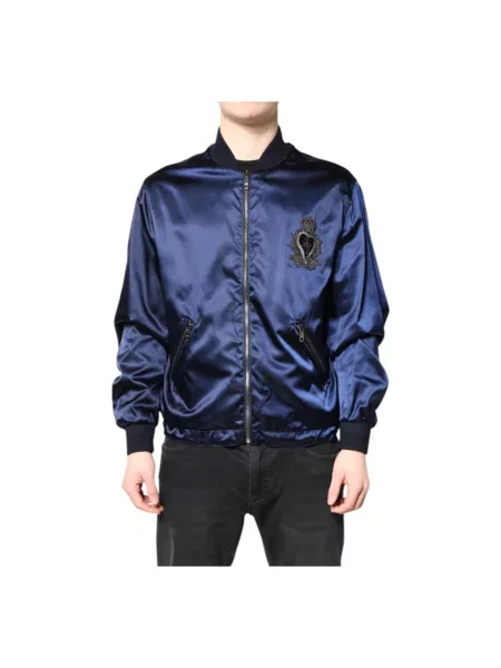 Kurtka bomber Dolce And Gabbana niebieski