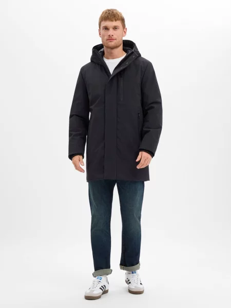 Parka o kroju regular fit ze stójką model FLEX CROSS PARKA' Strellson niebieska