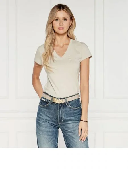 Armani Exchange Tricou bej