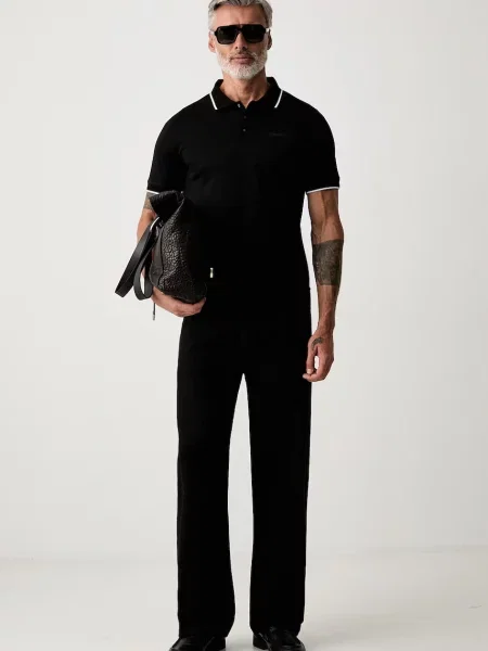 Tricou polo Karl Lagerfeld negru