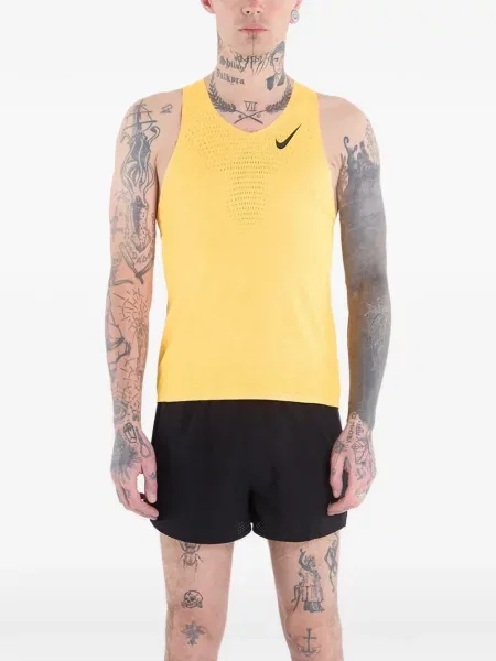 Tricou Nike cu șireturi din dantelă alergare alb