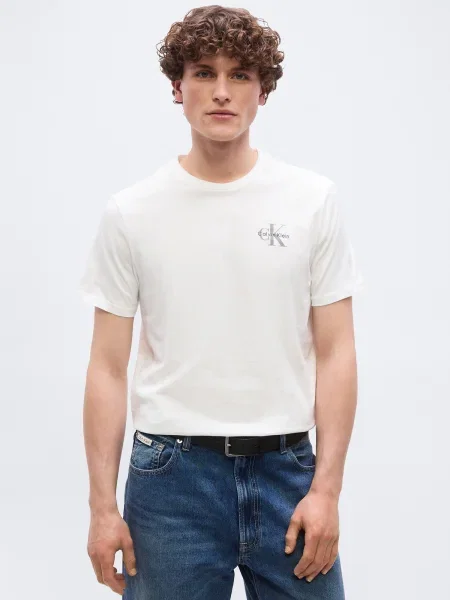 Calvin Klein Jeans Tričko čadičová / čierna biela