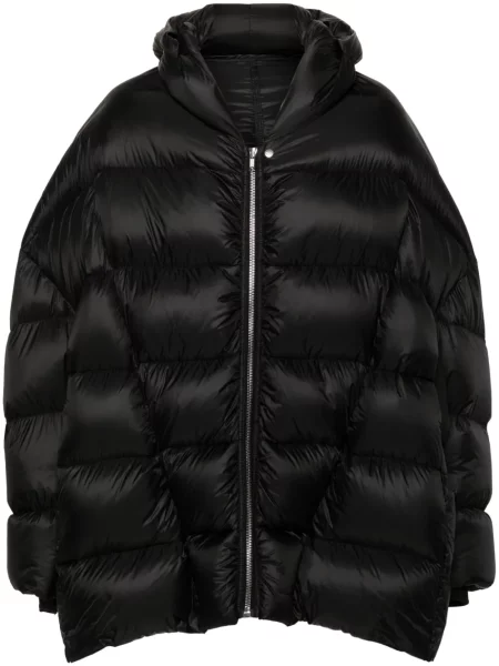 Geacă cu puf Rick Owens cu glugă negru
