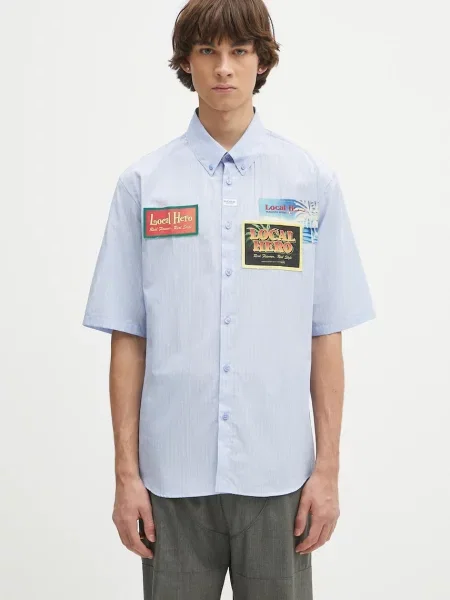 Košulja Martine Rose Casual relaxed s klasičnim ovratnikom plava