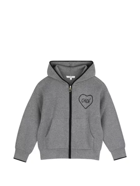 Bluza z kapturem dziecięca Chloe szara