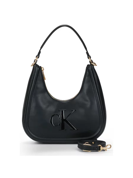 Kabelka Calvin Klein Bold Ck Small Crescent čierna