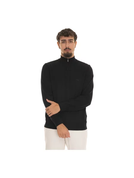 Dzianinowy sweter Boss czarny